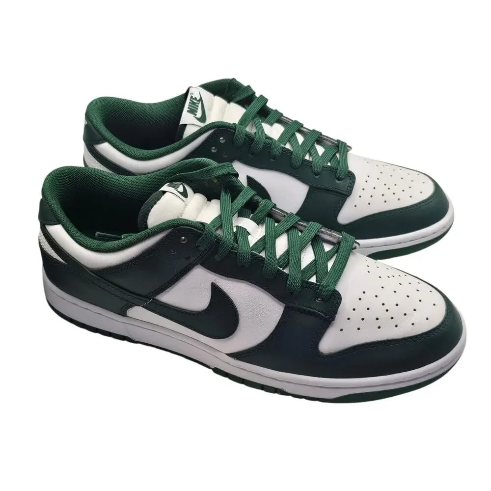 Nike Dunk Low Retro Michigan State White/Team Green Men's Size 11 NWT